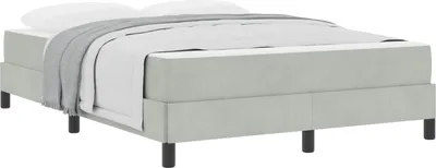 Produktbild von Boxspringbett mit Matratze Hellgrau 160 x 220 cm Stoff