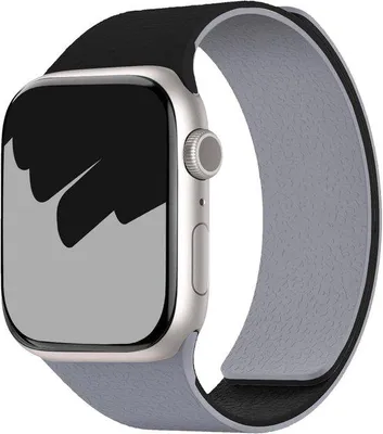 Productafbeelding van Siliconen armband voor Apple Watch 46 mm 42 mm 44 mm 45 mm 49 mm, dames heren tweekleurige magnetische