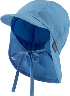 Productafbeelding van Pet met klep meisjes - zomerhoed baby en kinderen - nekbescherming - UV-bescherming 50+ - biologisch popeline
