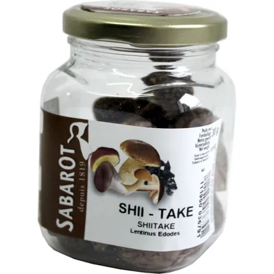 Produktbild von Sabarot Shiitake 30g Glas (japanische Speisepilze)