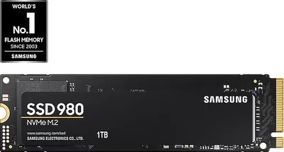 Immagine prodotto di SSD M.2 PCIe® 3.0 NVMe Samsung 980 - 1 TB (fino a 2.900 MB/s) (2280) Unità a stato solido (SSD) interna (MZ-V8V1T0BW)