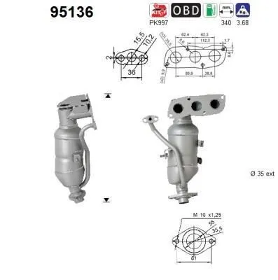 Obrázek produktu pro Katalyzátor Toyota Yaris 1,0Vvt-I 05- Euro 4