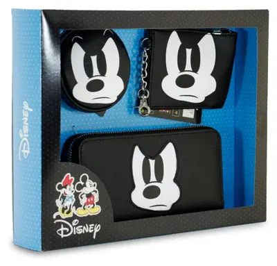 Immagine prodotto di Set regalo Disney Topolino, colore nero, composto da portafoglio e portamonete