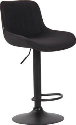 Produktbild von TPFLiving Barhocker Lento Gestell schwarz Stoff Schwarz