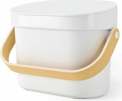 Produktbild von Umbra Bellwood Biomülleimer, 6 l, Weiß, Holz, Bisphenol A (BPA), 270 mm, 170 mm