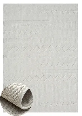 Obrázok produktu pre MY-RUG vonkajší koberec "Tony" 300X200 cm, biely, so špeciálnym, mäkkým sisalovým vzhľadom, pre interiér a exteriér