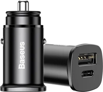 Image de Baseus Square Pps Qc4.0 / Pd3.0 5A 30W Chargeur de voiture (Noir)