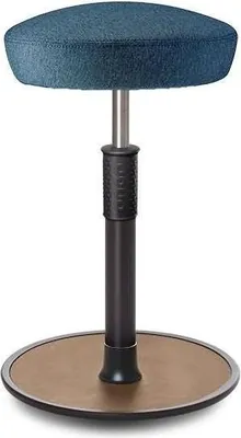 Produktbild von Sitz- Stehhocker Free Tall Hutsitz Camira Rivet Ozeanblau schwarz /Natur.
