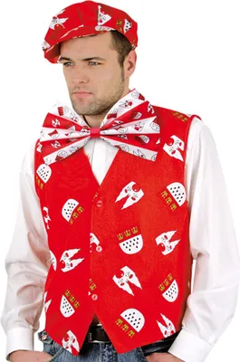 Produktbild von Herren Weste Köln Rot Weiß Gr.56 Kölle Alaaf Karneval Fasching Halloween Party