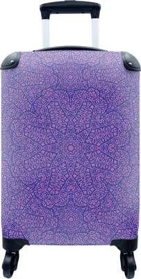 Produktbild von MuchoWow® MuchoWow® Koffer Handgepäck Trolley Rollkoffer Kleine Reisekoffer mit 4 Rollen - Mandala - Design - Abstrakt - Bohème - Cabin Size < 55x40x23 cm & 55x40x20 cm - Fotokoffer - Kabinenkoffer -