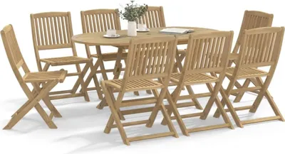 Produktbild von Design Gartenstühle 8 Stk. Klappbar 48,5x57x90 cm Massivholz Akazie, Gartenstühle 2024 Neu