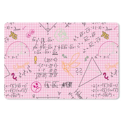Produktbild von MuchoWow® Schreibtischunterlage Mathematik - Kritzelei - Geometrie - Regenbogen - Muster 60x40 cm - XXL Mauspad - Großes Mauspad