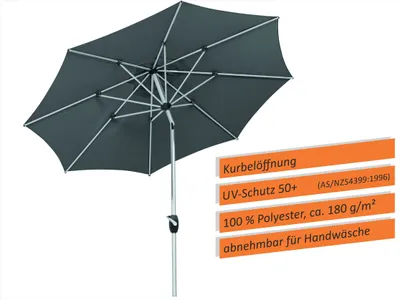 Produktbild von Schneider Sonnenschirm VENEDIG 270/8 grau 683-15