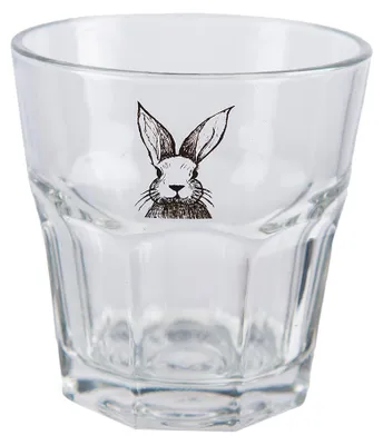 Immagine prodotto di Bicchiere d'acqua Clayre & Eef 200 ml Vetro trasparente coniglio