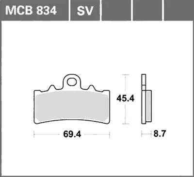 Obrázok produktu pre TRW Sada brzdových doštičiek MCB834SV G310GS 5G31 125 RC KTMISRC 401 Vitpilen HQV401 Caballero 125 FC12