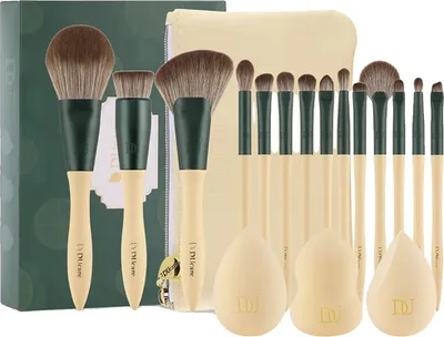 Produktbild von Makeup-Pinselset, 14 Pinsel, 3 Makeup-Schwämme, DU-DF1456