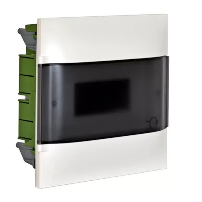 Produktbild von Legrand Praktibox S UP-Hohlwandverteiler, mit Rauchglas-Kunstofftr, weiss, 1x 12 Module 135171