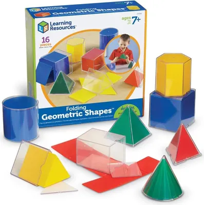 Obrázek produktu pro Learning Resources Originální skládací geometrické tvary, 16 kusů, matematika 7+