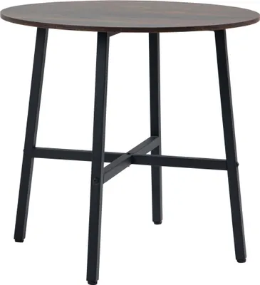 Obrázok produktu pre Jedálenský stôl Jedálenský stôl kuchynský stôl pre 4 osoby, obývačkový stôl do jedálne, kuchyne, oceľ, hnedý, 80 x 80 x 76 cm