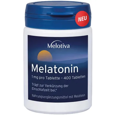 Produktbild von Melatonin 1 mg, 400 Tabletten, 60 g, Deutsches Produkt in Apothekenqualität