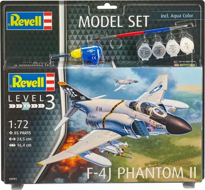 Produktbild von Revell Model Set F-4J Phantom II - Flugzeug-Modellbausatz; 63941