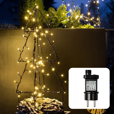 Produktbild von LED Tannenbaum Deko Leuchtfigur warmweiß 90 LED Weihnachten Winter Silhouette