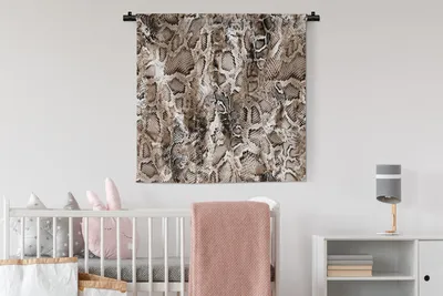 Produktbild von MuchoWow® Wandteppich Wandbehang Tiermuster - Schuppen - Formen 90x90 cm Tapisserie Dekoration Wandtuch - Wandaufhänger