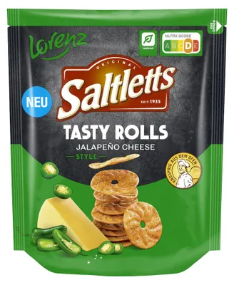 Produktbild von Lorenz Saltletts Tasty Rolls Jalapeno Cheese Style Packung 130g