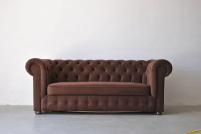 Produktbild von Chesterfield 3 Sitzer Couch Polster Textil Couchen Sitz Wohnzimmer Sofa Braun