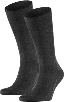 Produktbild von FALKE Herren Socken 2er Pack - Cool 24/7, Businessstrumpf, Kurzstrumpf, Uni #1 Anthrazit 41-42