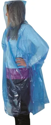 Produktbild von Leichter Reise-Regenponcho mit Kapuze, kompakt und einfach zu verstauen