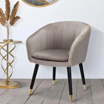 Immagine prodotto di Cachi - Poltrona, 62x58x78h cm Grigio, Braccioli