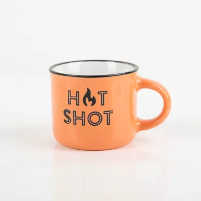 Produktbild von Espresso Tasse HOT SHOT Vintage 95ml orange | Grafik Werkstatt