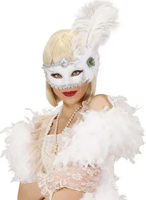Image de Masque pour les yeux séduisant avec ornement blanc - taille unique
