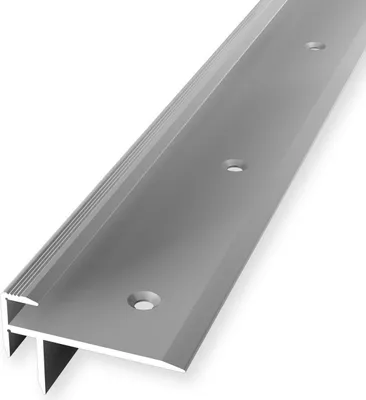Produktbild von Treppenkantenprofil 18 x 40 x 2500 mm Treppenkante Winkelleiste Treppenprofil Aluminium eloxiert Geriffelt Doppelt Versetzt Versenkt Gebohrt Silber Küberit
