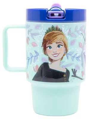 Produktbild von Stor Kinderbecher mit Deckel Die Eiskönigin 530ml - -freier Kunststoffbecher mit Auslaufsicherem Verschluss - Trinkflasche mit Schraubdeckel