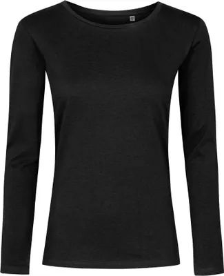 Immagine prodotto di X.O by Promodoro 1565 | Maglietta donna girocollo manica lunga, cotone pettinato - Colore: Nero - Taglia: XL