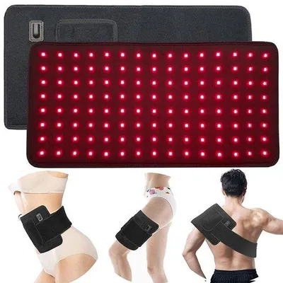 Image de Ceinture chauffante pour les épaules et la nuque - Thérapie par la chaleur à domicile - 120 lampes LED à lumière infrarouge 850 nm - Ceinture de physiothérapie - Ceintures de thermothérapie