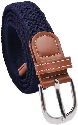 Produktbild von Blauer elastischer Gürtel – elastischer Webgürtel – geflochtener Gürtel – Stretchgürtel – dehnbar – dunkelblau – 100 cm – CHPN