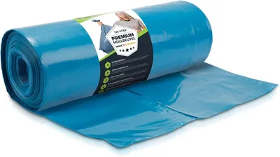 Imagen del producto de Bolsas de basura de 120 litros, color azul, 10 unidades, resistentes al desgarro, para la gestión de residuos