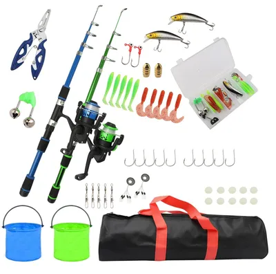 Image de Kit de pêche pour enfants avec cannes télescopiques