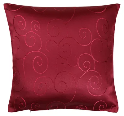 Produktbild von Kissenbezug 60x60 cm bordeaux Damast Circle Deko Kissenhülle mit Reißverschluss