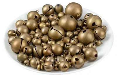 30 Vintage-Metallglöckchen, Bronze, 8 mm, für DIY & Weihnachten
