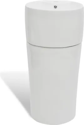 Image de Vasque à trou de trop-plein/robinet céramique Blanc pour salle de bain
