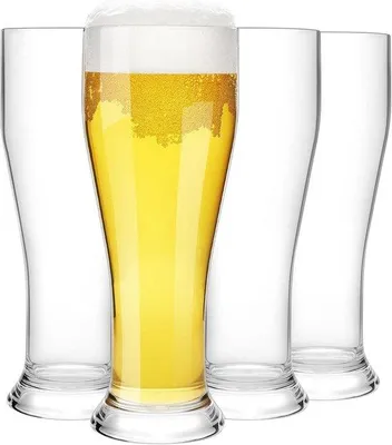Produktbild von Famanu Set von 4 bruchsicheren Tritan Biergläsern 480ml - Ideal für Feiern und Geschenke