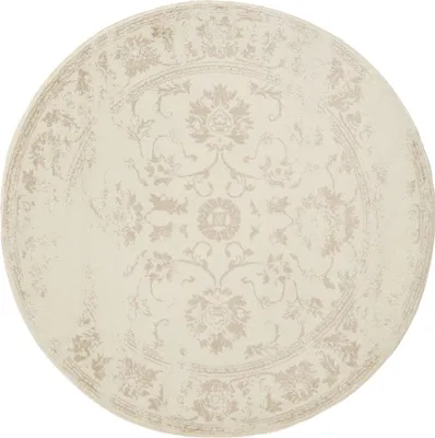Productafbeelding van Interiyou vloerkleed Suzuka, crème/beige, rond, diameter 160 cm
