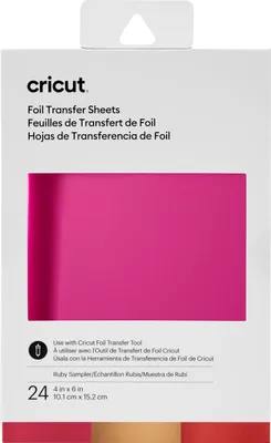 Produktbild von CRICUT Transfer Foil Sheets Sampler 10x15cm 24 sheets Ruby(P)