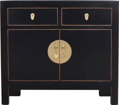 Immagine prodotto di Mobile cinese Onyx Black - Collezione Orientique W90xD40xH80cm Mobile cinese per matrimonio Mobile orientale Mobili asiatici