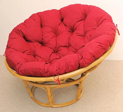 Produktbild von Rattan Papasan Sessel , Papasansessel inkl. hochwertigen Polster , D 110 cm , Fb. honig