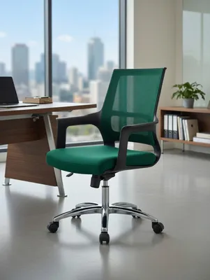 Produktbild von Ergonomischer Bürostuhl mit verstellbarer Höhe und Armlehnen